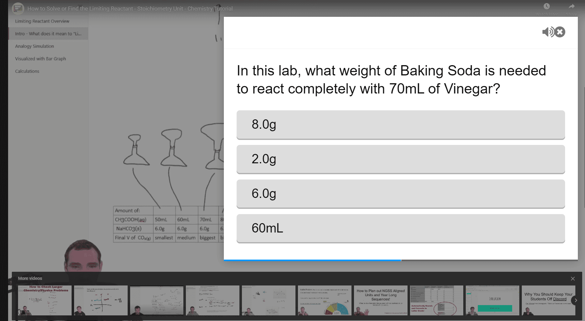 Chemical Reactions Interactive Videos (Lumi/H5P)